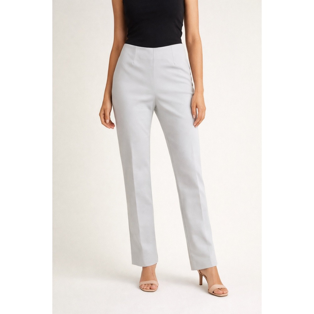 Neiman Marcus Womens Straight Leg Dress Pants Size‎ 8 Light Gray Cotton Blend